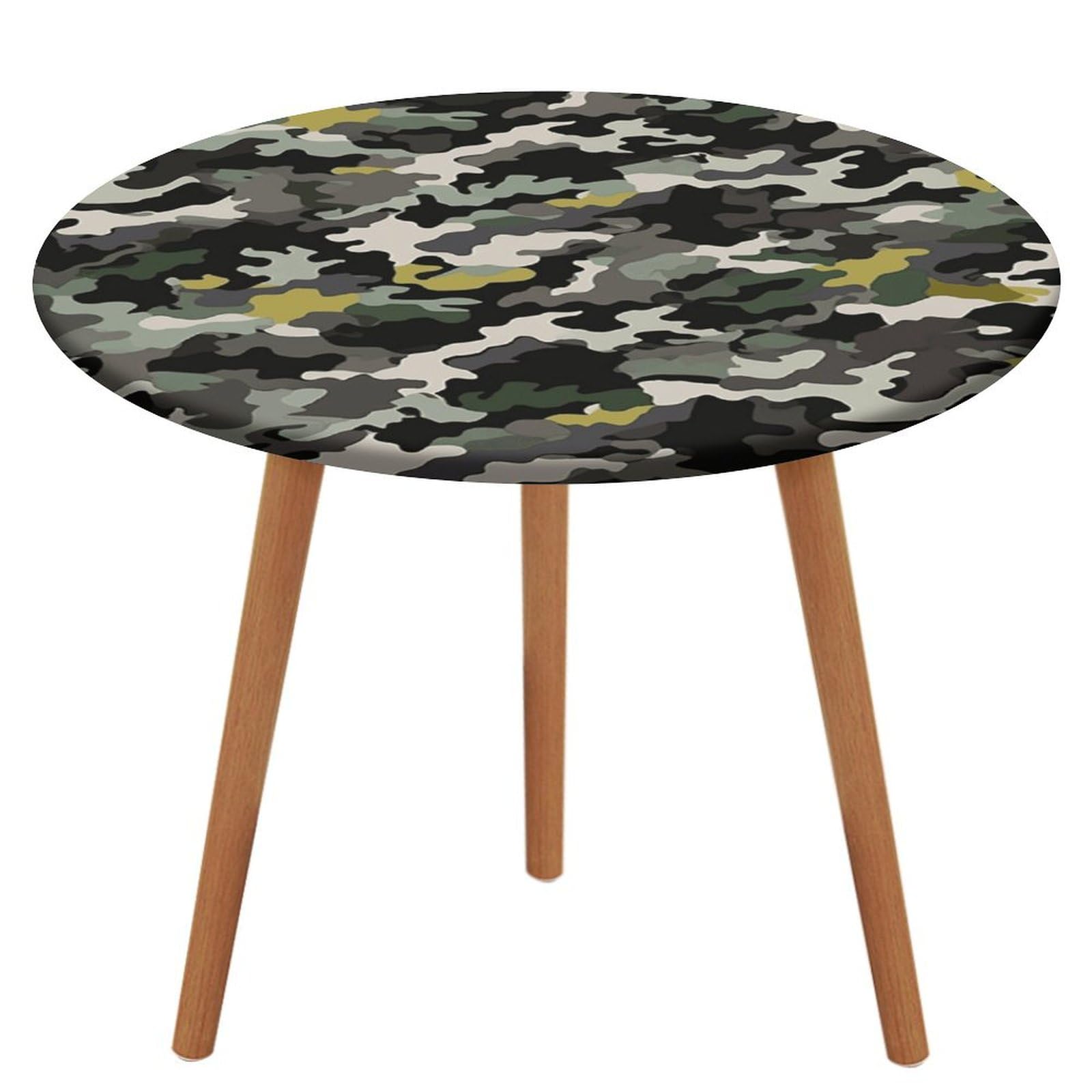 Nappe ronde imperméable 130 cm élastique nappe de table camouflage anti-tache