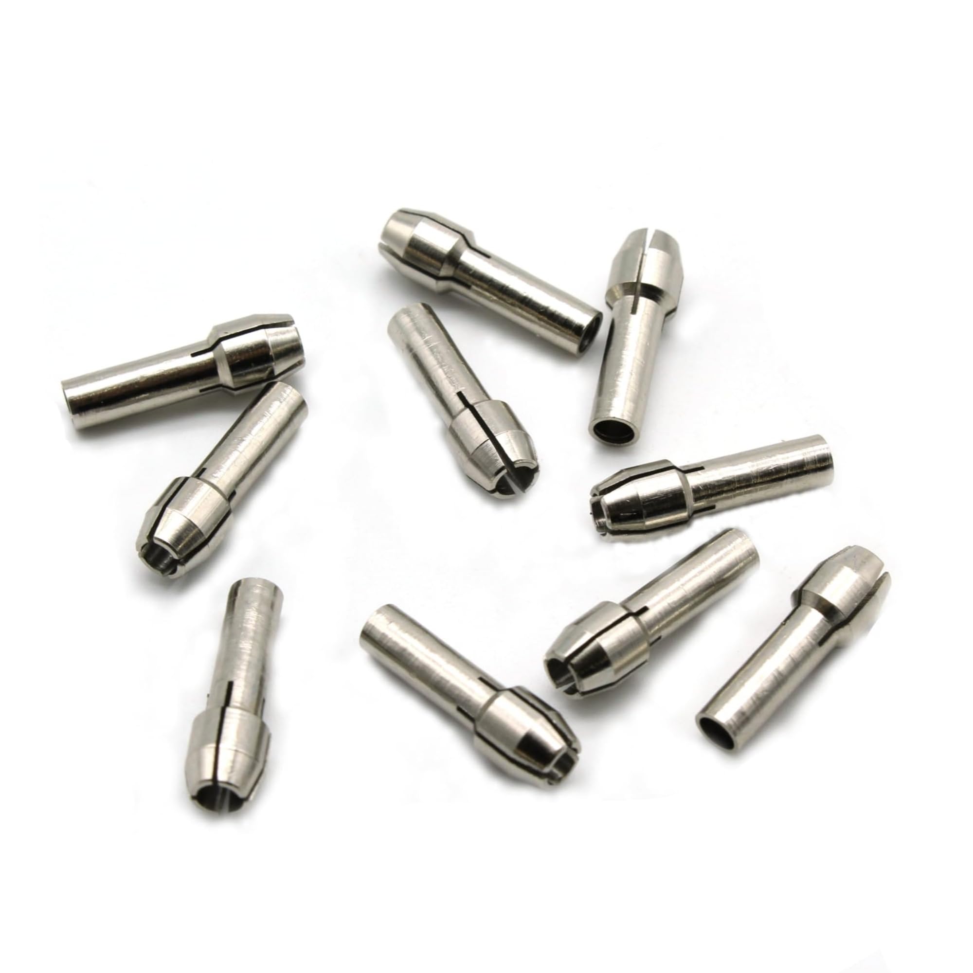 TEMO 50 Piece Durable Shiny 1/8 inch (3.2mm) Rotary Tool Collet Bit #480 for Dremel & Compatible Tools, Includes 50 Collet Bits, Fits Dremel 225 & Compatible Flex-Shaft Attachment, Adults