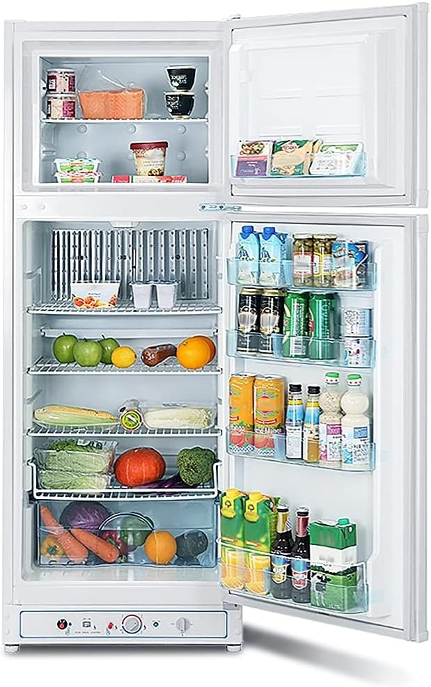 Frigo à Gaz Avec Congélateur SMAD 185L - Alimentation Gaz/230V - Pour Maison, Camping-car, Roulotte - Neuf