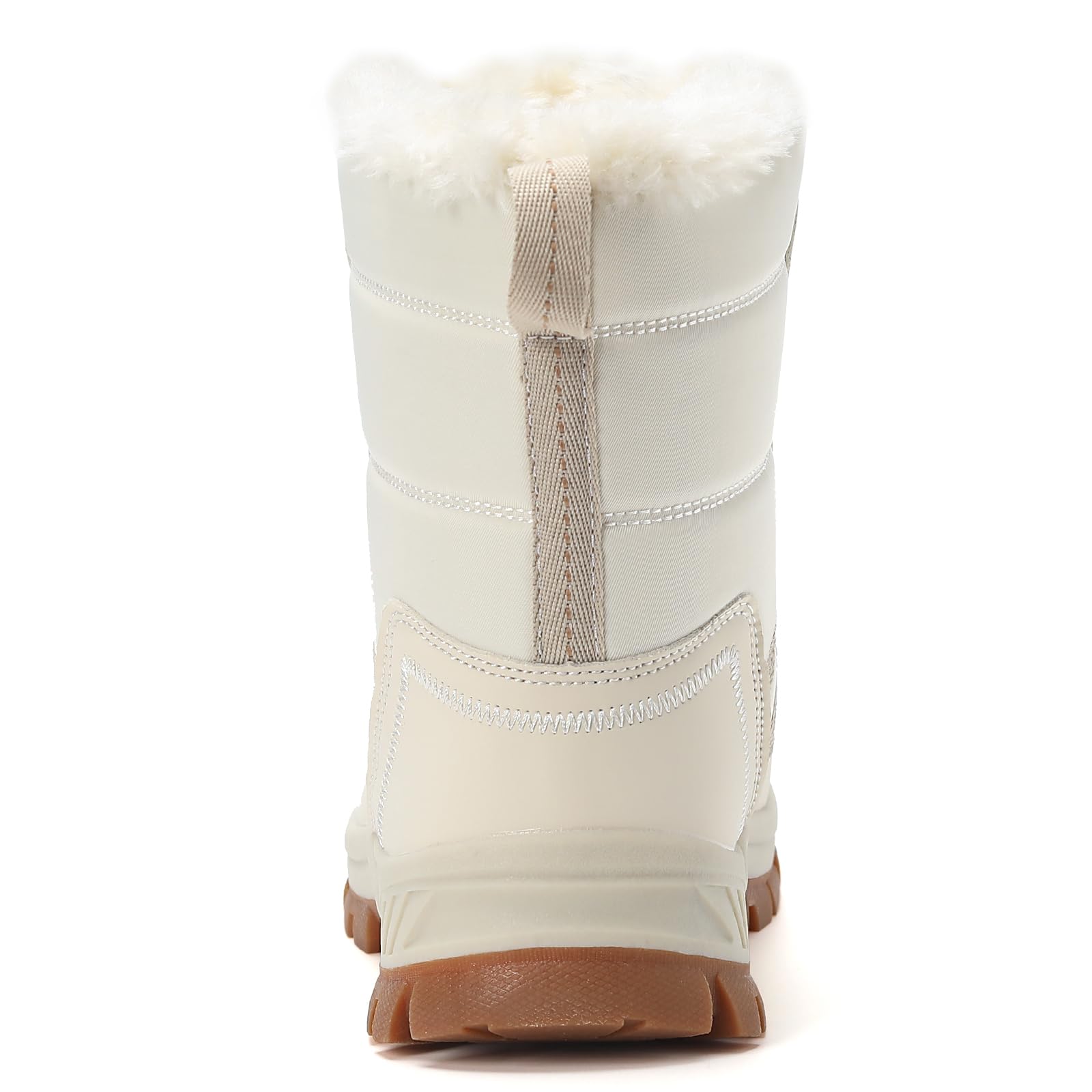 CLYCTIP Botas de nieve para mujer, con forro cálido, impermeables, para exteriores, trekking, senderismo