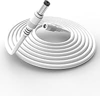 Tonton Cabo de extensão de alimentação CCTV 10 m, 2,1 mm x 5,5 mm macho para fêmea 12 V DC cabo de extensão de alimentação, compatível com câmera de segurança CCTV, DVR, roteador, impressora, fita de