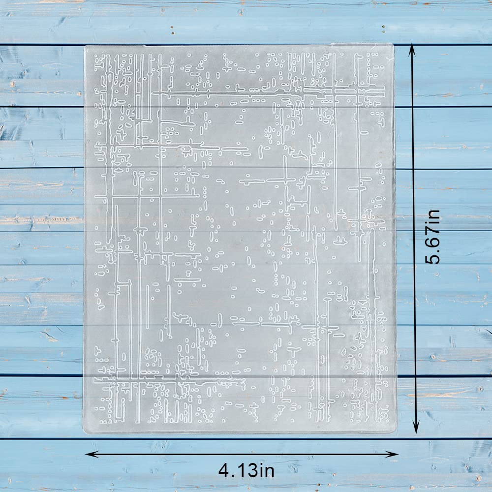 Threetols 3-D Textured Impressions Embossing Folder, Dot Background Embossing Folder for Card Making, Line Frame DIY Plastic Scrapbooking Photo Album Card Paper DIY Craft Decoration Template Mold