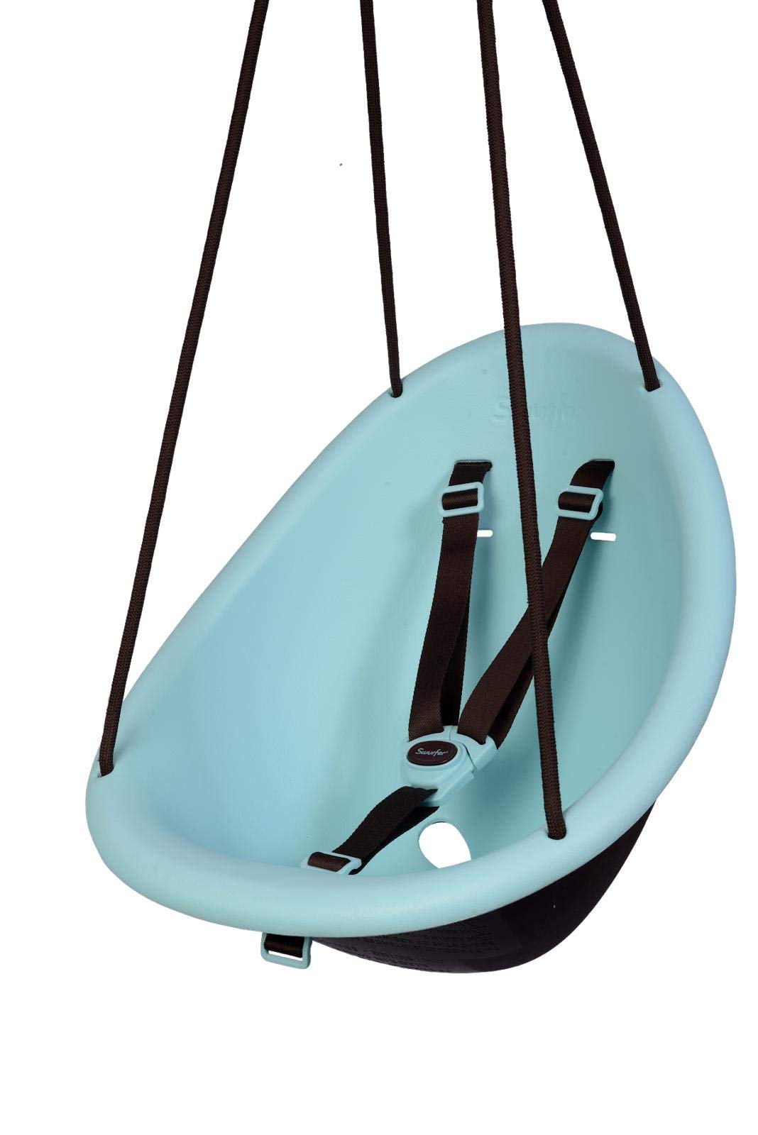 Swurfer Kiwi - Your Child's First Swing with Ergonomic Foam-Lined Shell Design, Blister Free Rope and 3-Point Safety Harness, Ages 9 Months and Up (Blue2)