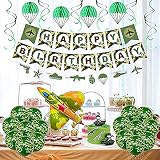 Camouflage Birthday Party Decorations Army Soldier Military Party Supplies Green Camo Balloons Happy