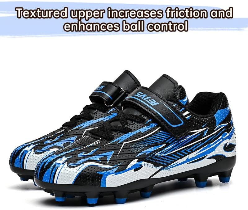 SAIBI Kids Soccer Cleats Boys Girls Soccer Shoes for Little/Big Kid Outdoor Indoor Firm Ground Athletic Turf Trainning Football Shoes