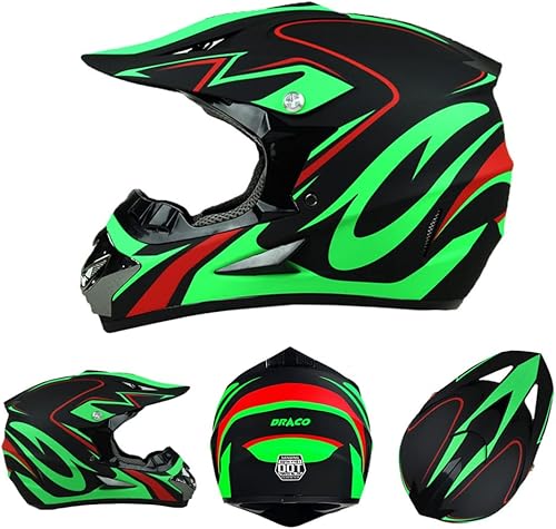Miniatura 7 de Casco de motocross para jóvenes, casco de motocicleta para adultos, casco de motocicleta todoterreno, casco de bicicleta de montaña aprobado por