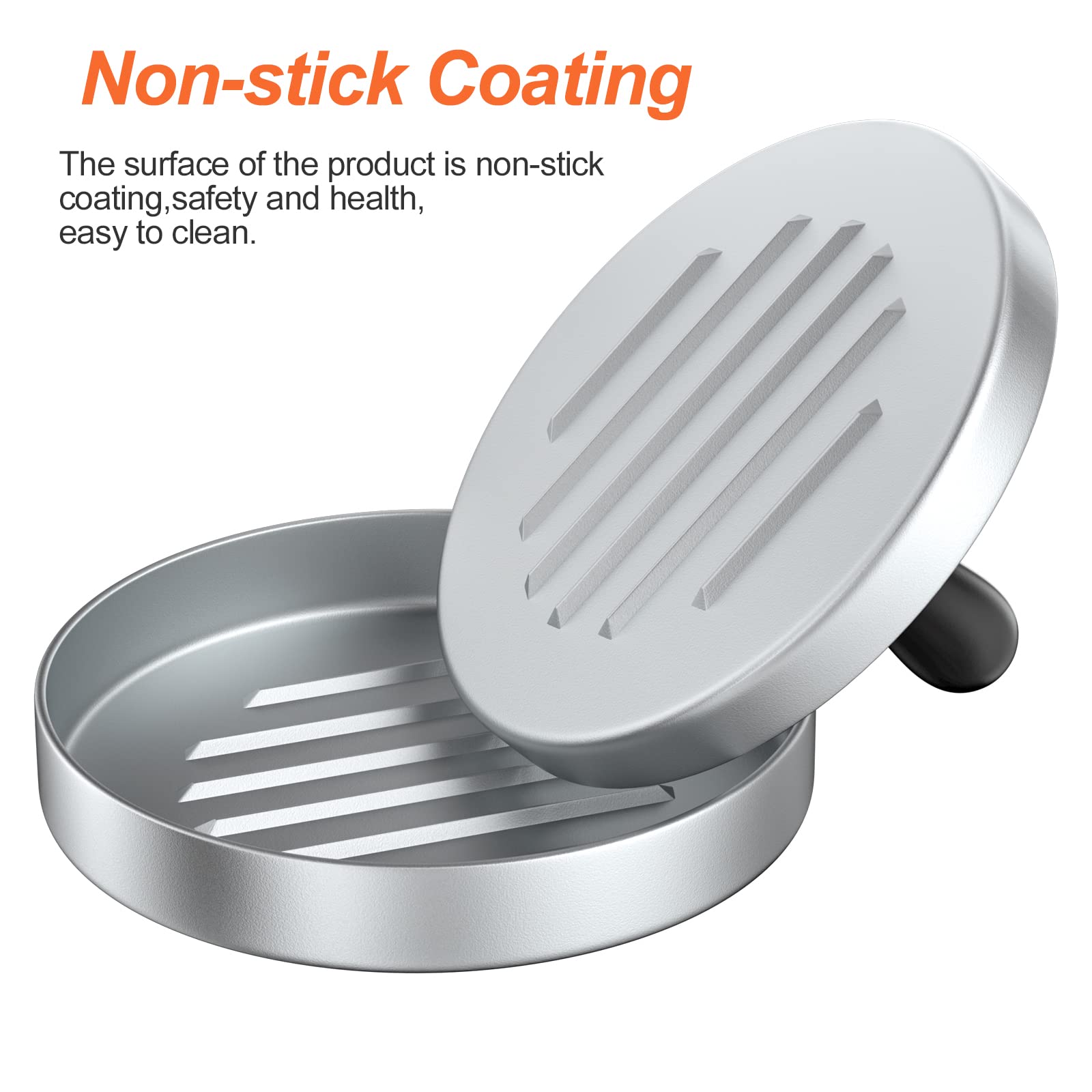 Nowyaner Burger Press, Aluminium Cast, Delicious Hamburgers i Patties, Non-Stick Coating