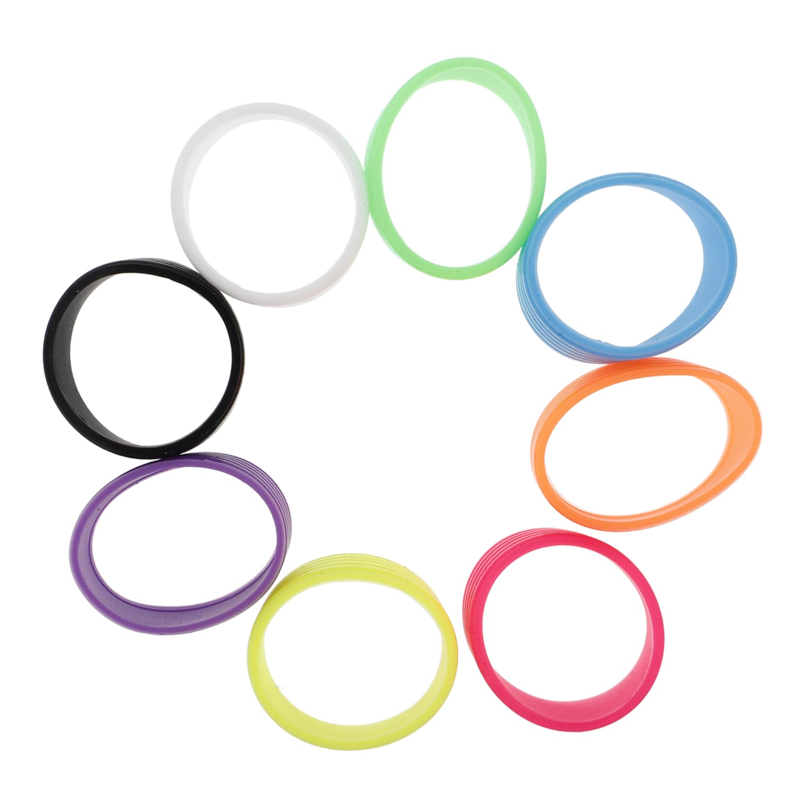 KICHOUSE 8 Pcs Nonslip Silicone Grip Bands for Tennis Badminton Rackets Durable Racket Ring Protector with Nonskid Feature Easy Installation for Sports Equipment Grip