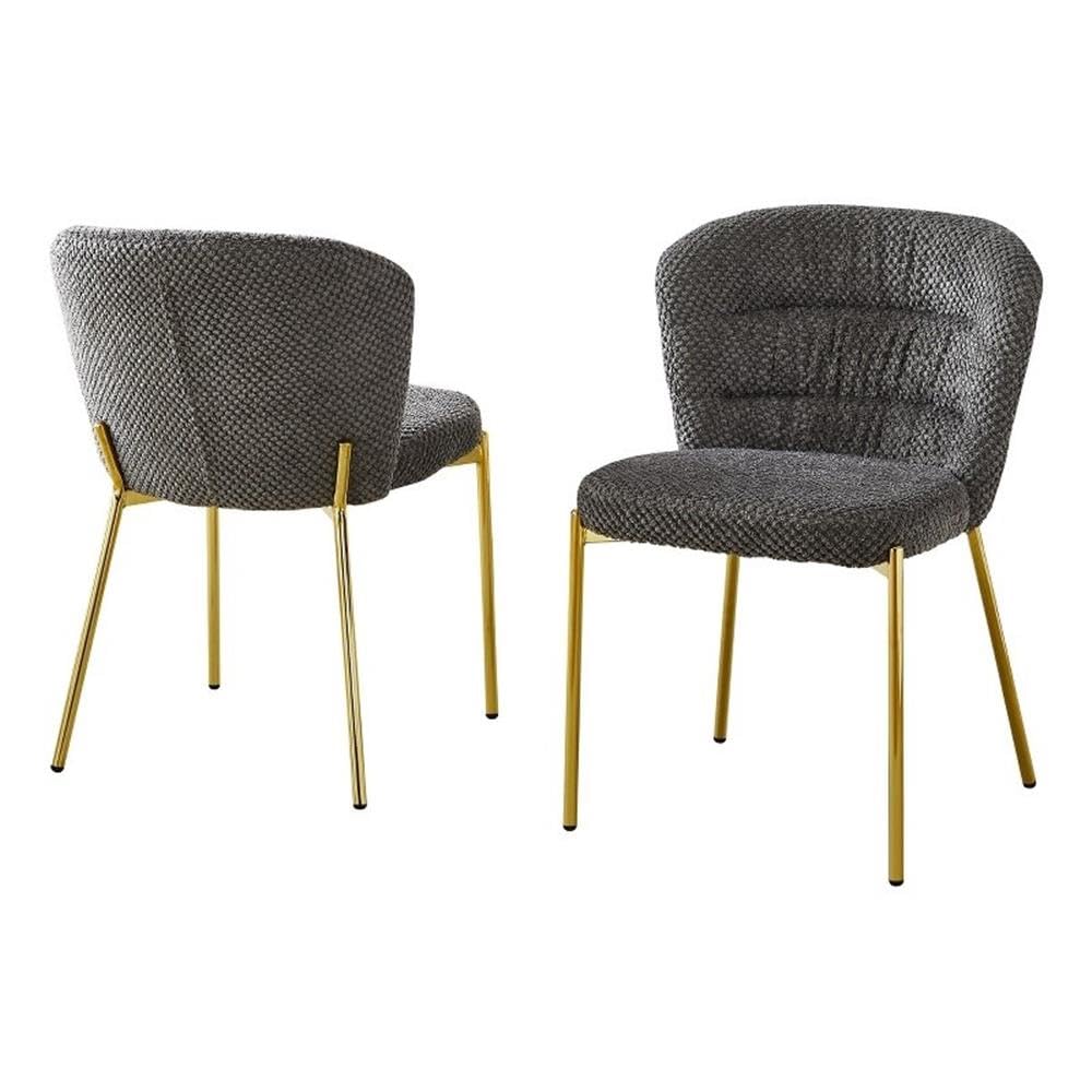 Best Quality Furniture Dark Gray / Gold / Contemporary / 1 Fabric