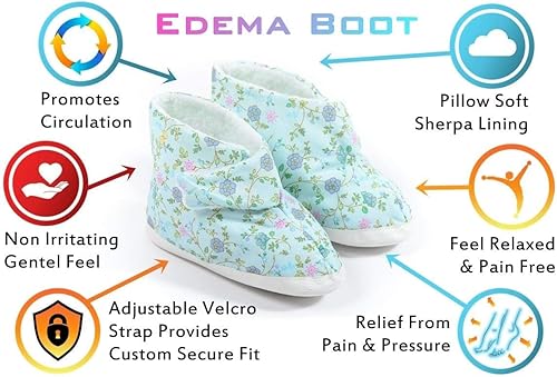Miniatura 7 de Comfort Finds - Botas para mujer con edema  Zapatos hinchados extra anchos y espaciosos  Zapatillas suaves ajustables para aliviar la piel sensible