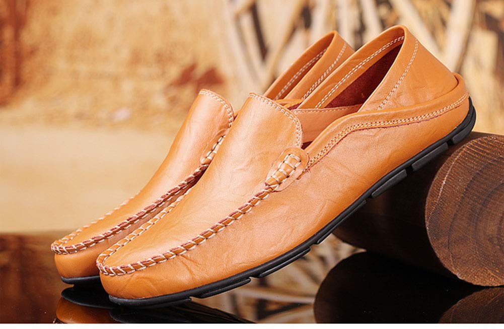 Mocasines Hombres Zapatos de Vestir Casuales Holgazanes Slip On Verano Plano Cuero Zapatos de Conducción Zapatillas 39-47 EU