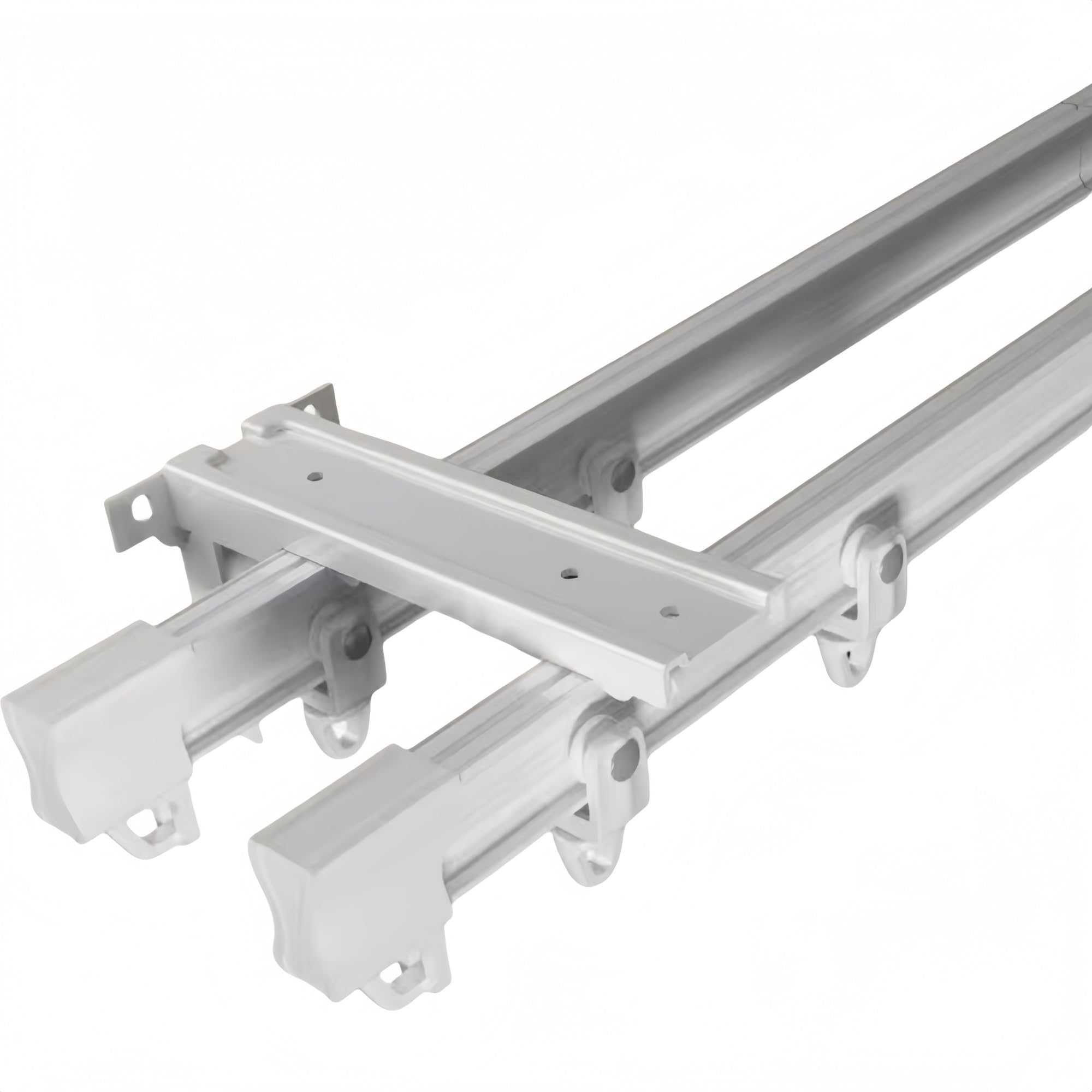 Vorhänge & Raumteiler VorhangschienenAluminium Doppelschienen für Deckenvorhänge ideal für Wohnzimmer Schlafzimmer und Büros elegantes Design einfache Installazione