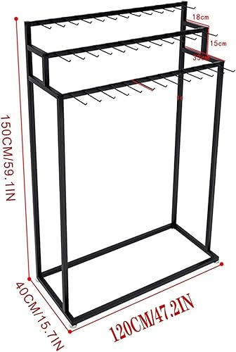 Miniatura 10 de Perchas para cinturón de pie para armario de hombres, soporte de exhibición de bufandas, estante de exhibición de ahorro de espacio, para corbatas,