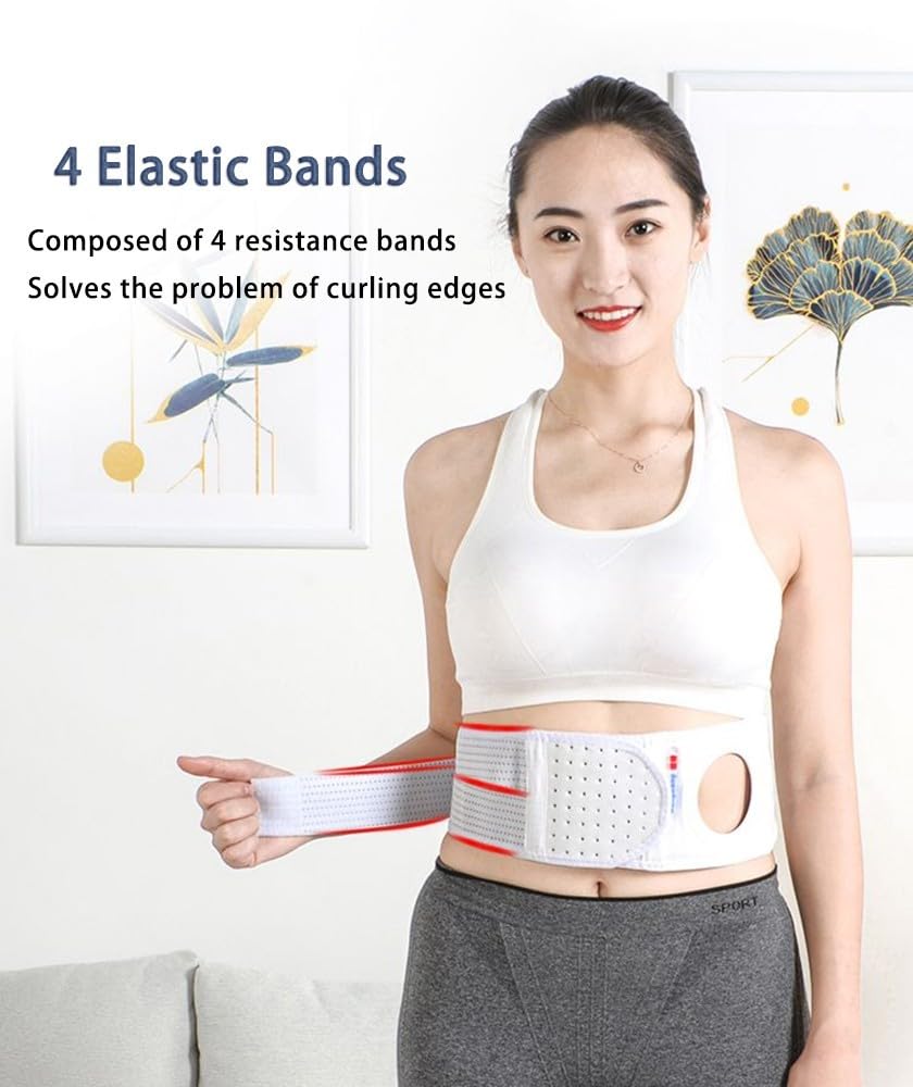 Cintura Per Stomia,Fascia Ernia Parastomale Supporto Addominale Post-Operatorio Cintura Elastica Regolabile Uomo Donna Tasca Incorporata Sacche Colostomia/ileostomia