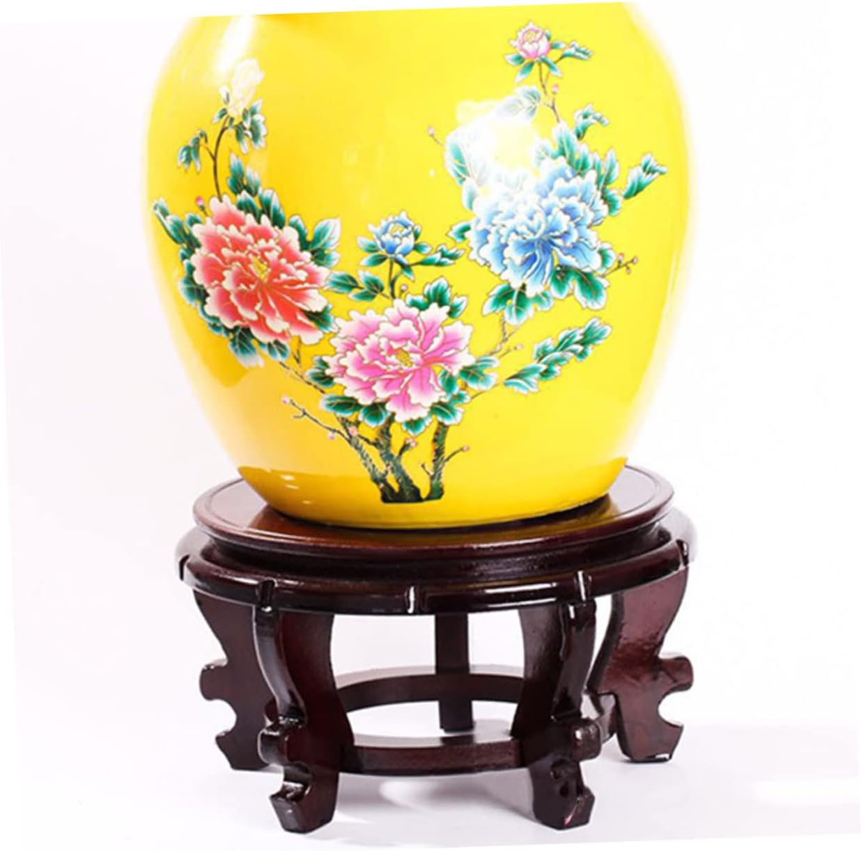 Wooden Plant Stand Display Base for Indoor Plants Solid Holder for Pots and Fish Tanks Tray Design Height Supports up