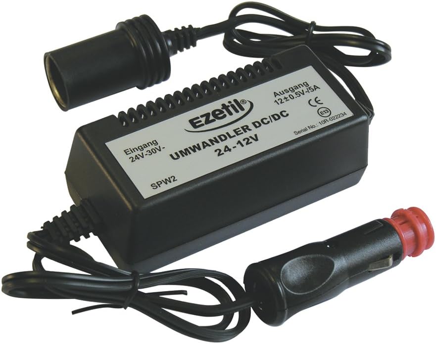 EZetil 24/12 V Adapter - 18.3 X 4.5 X 22.5 cm, Black