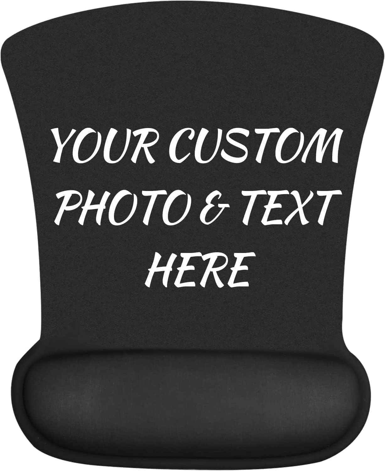 2Pcs Personalized Photo Gaming Mouse Pad with Wrist Support, Custom Mouse Pads with Wrist Rest Support, Customized Gel Mouse Mat, Non-Slip Rubber Base, Ergonomic Mousepad for Anime Office Computer