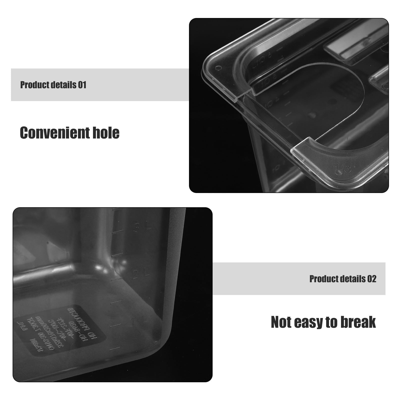 PRETYZOOM Contenedor para Olla de Cocción Lenta 6 Litros Transparente Recipiente de Cocción Lenta Apto para Sous Vide Caja de Almacenamiento Práctica y Segura para Alimentos y Verduras