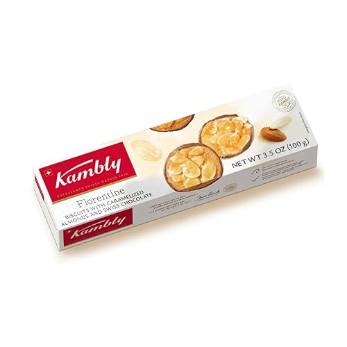 Miniatura 2 de Kambly Galletas florentinas, 3.5 oz  Galletas con almendras caramelizadas y chocolate suizo  Producto de Suiza