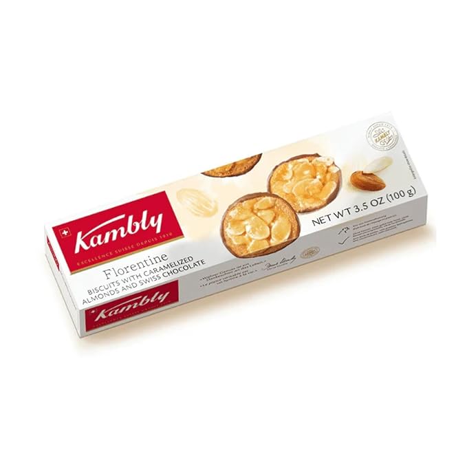 Kambly Florentine Biscuits, 3.5 oz | Biscuits with Caramelized Almonds & Swiss Chocolate miniatura 2