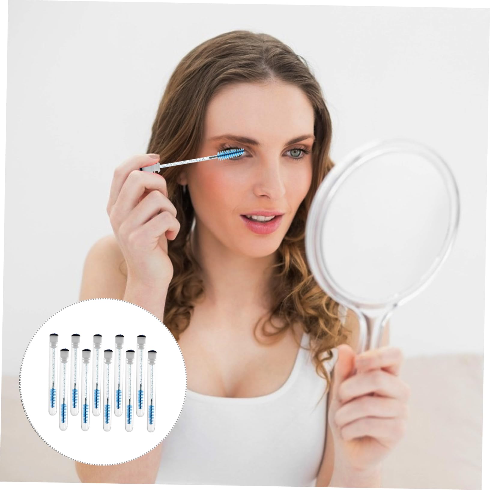 DOITOOL 30stücke Transparente Wimpernbürsten Mit Strass Professionelle Eyelash Applicator Für Trennung Und Styling Von Wimpern Und Augenbrauen