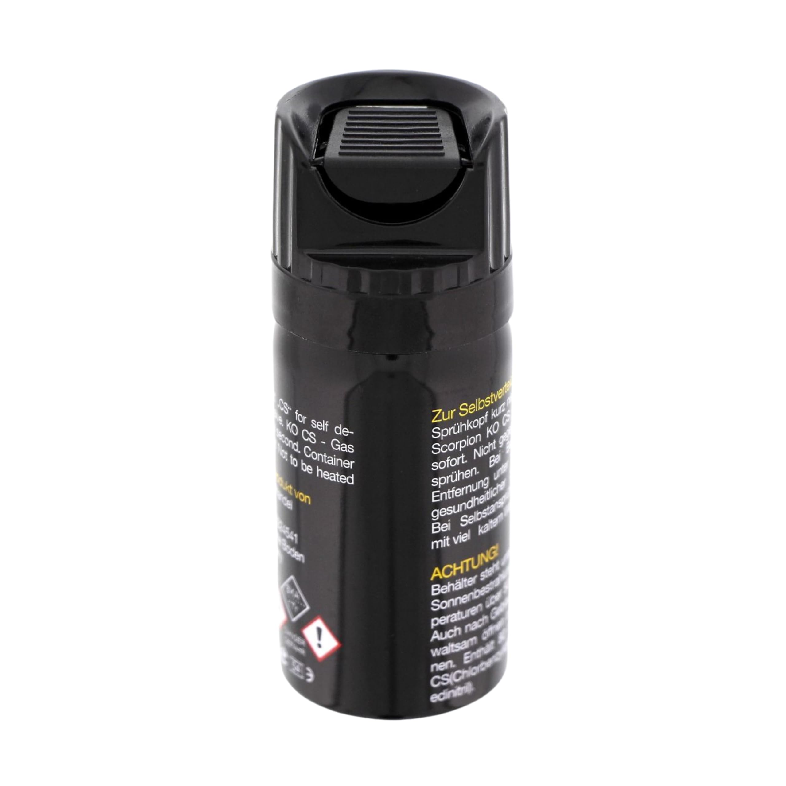2 Stück KO Security CS-Spray 40 ml – Breitstrahl Personenabwehrspray mit BKA-Zulassung - modernes Design - kompakt und diskret