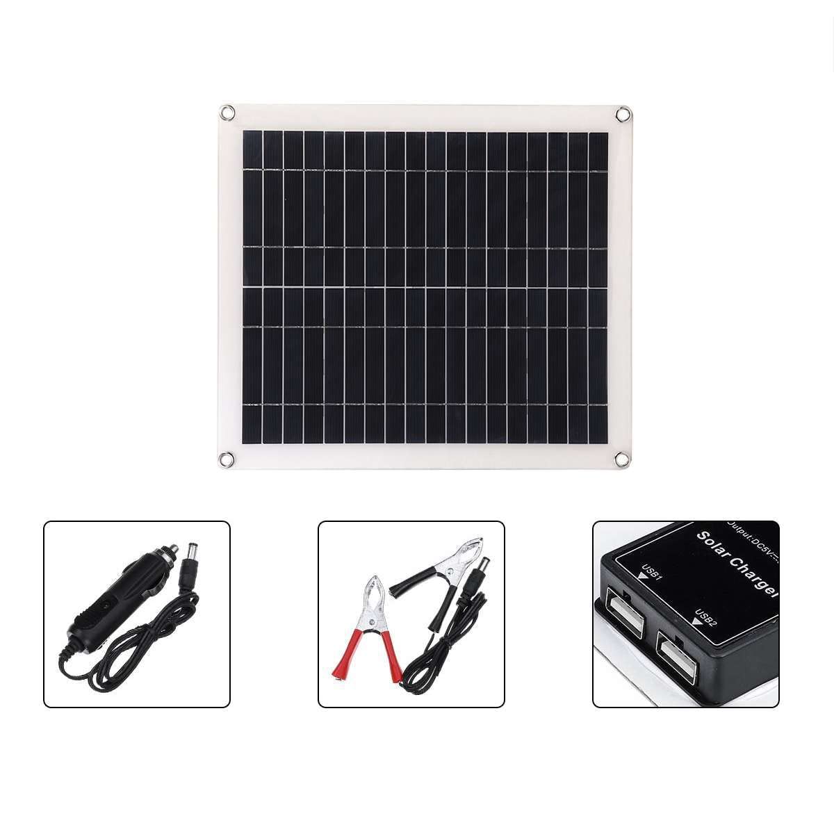 Pannello Solare Pannello Solare Pannello Solare in Polisilicio da 25W Pannello Solare Fotovoltaico Portatile Pannello Solare
