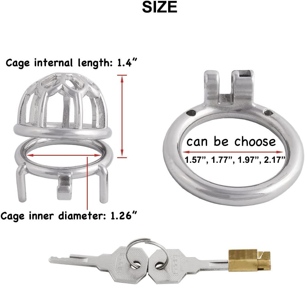 Male's Chastity Device Cage Stainless Steel Trainer Kit for Men Chasity Cage J0150 50mm