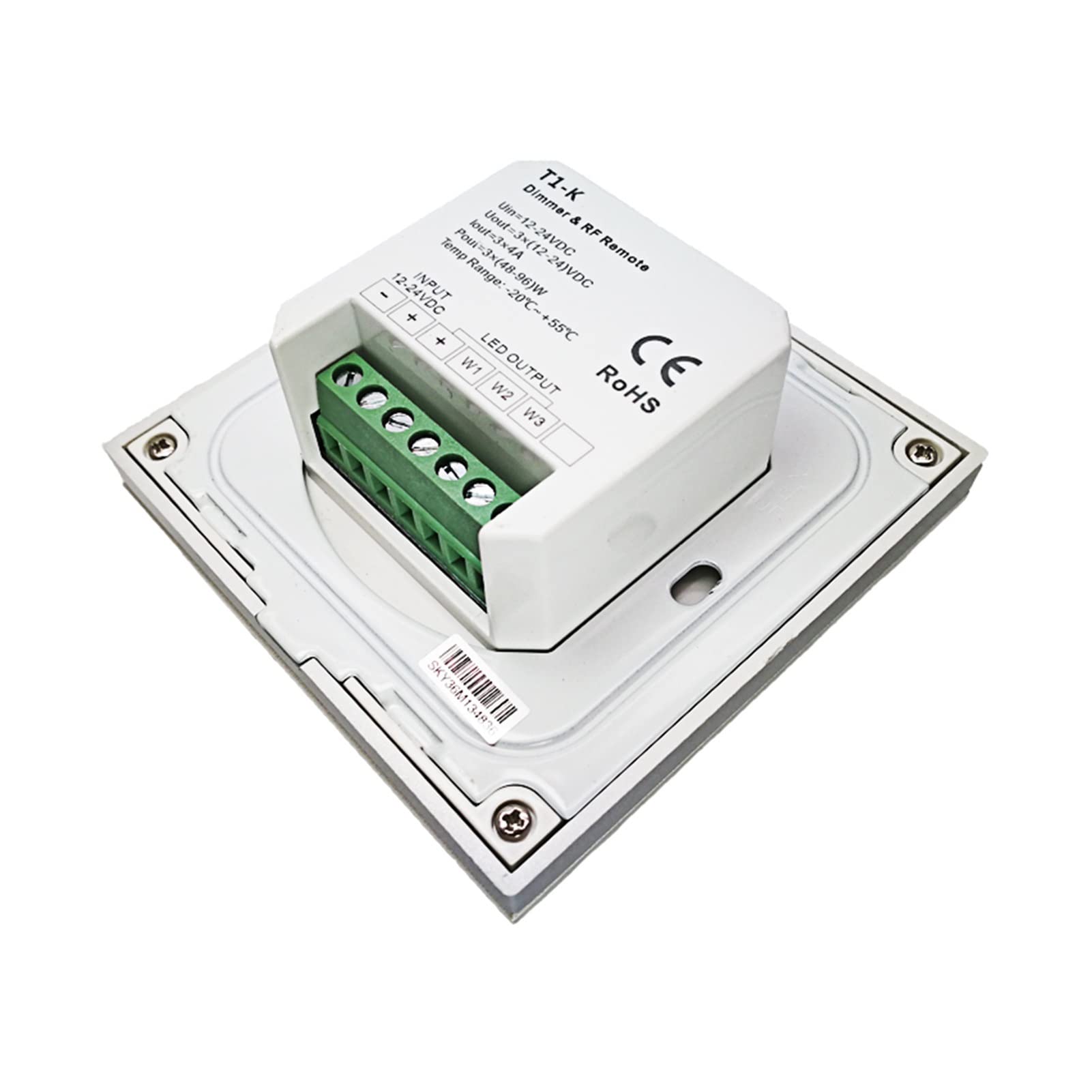 Dimmer a Striscia Guidata DC 12-24V. Ingresso 4a * 3ch 12A Output Single String String Dimellente Manuale Manuale Manuale Rotary Dimmer Dimmer T1-K Regolatore di luminosità