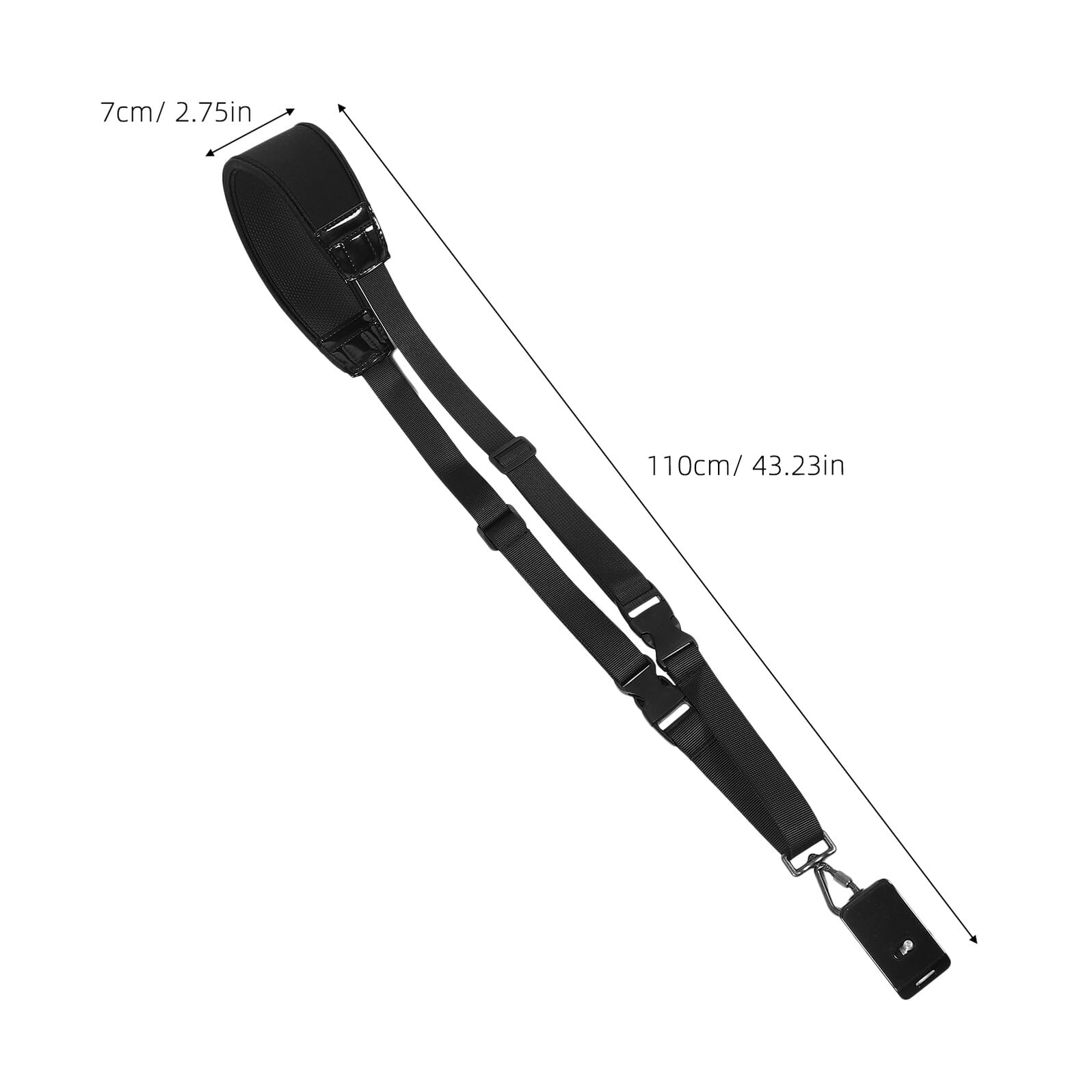 Correa para Cámara Fotográfica Ergonómica Acolchado y Longitud Ajustable, de Fibra de Poliéster y Aleación, Adecuado para Fotografía y Senderismo