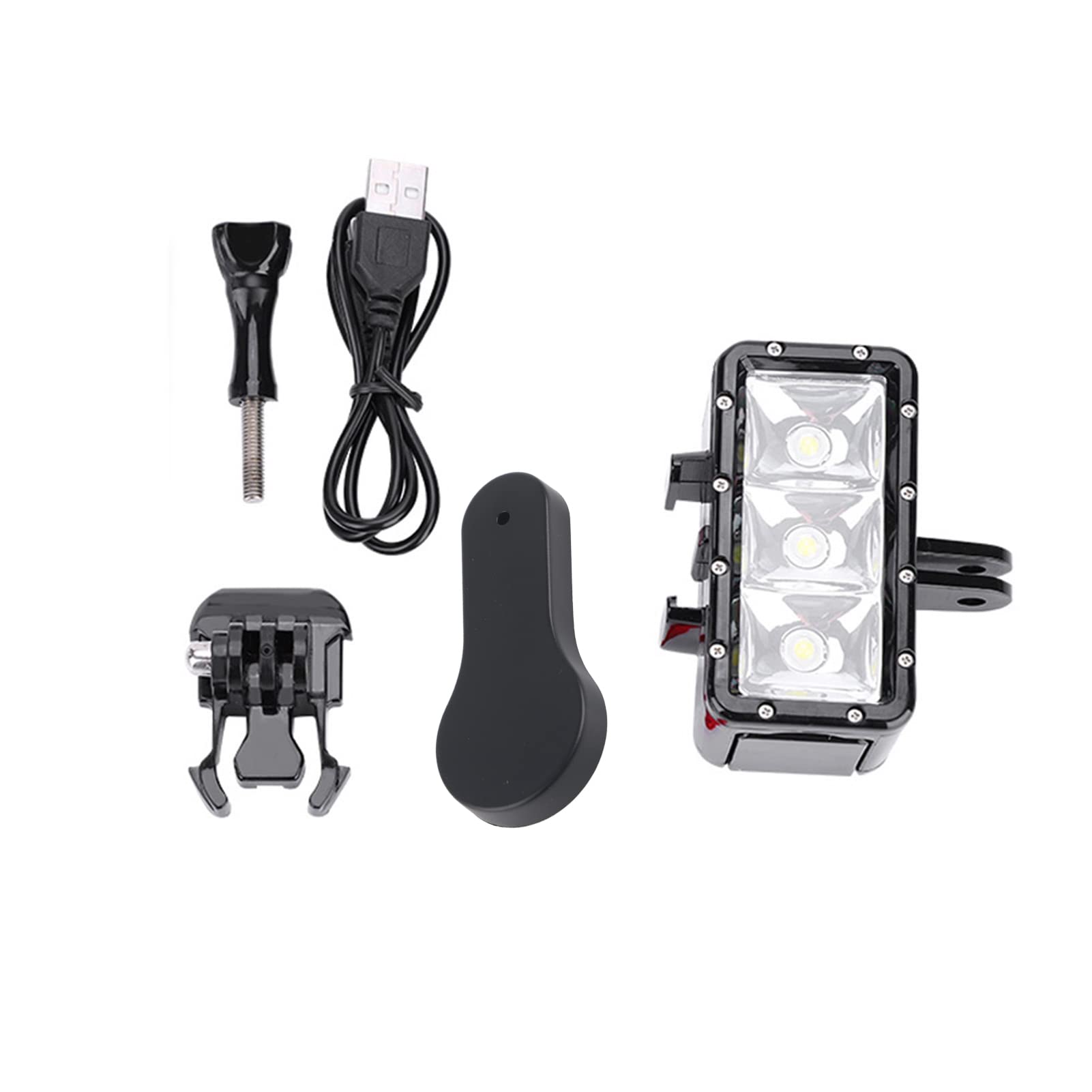 30m Diving LED Video Light for XiaoYi Action Cameras with 3 Lighting Modes