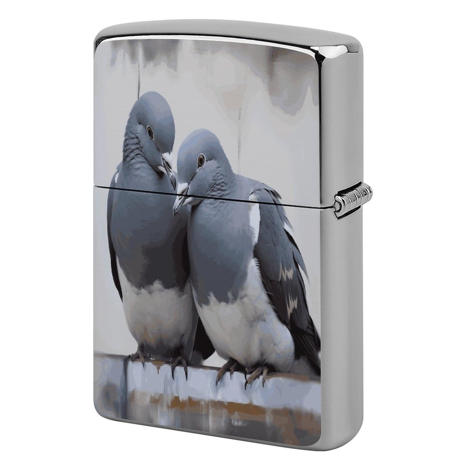 Fodpand Style Doves Metal Lighter Case Cover Lighter Sleeve