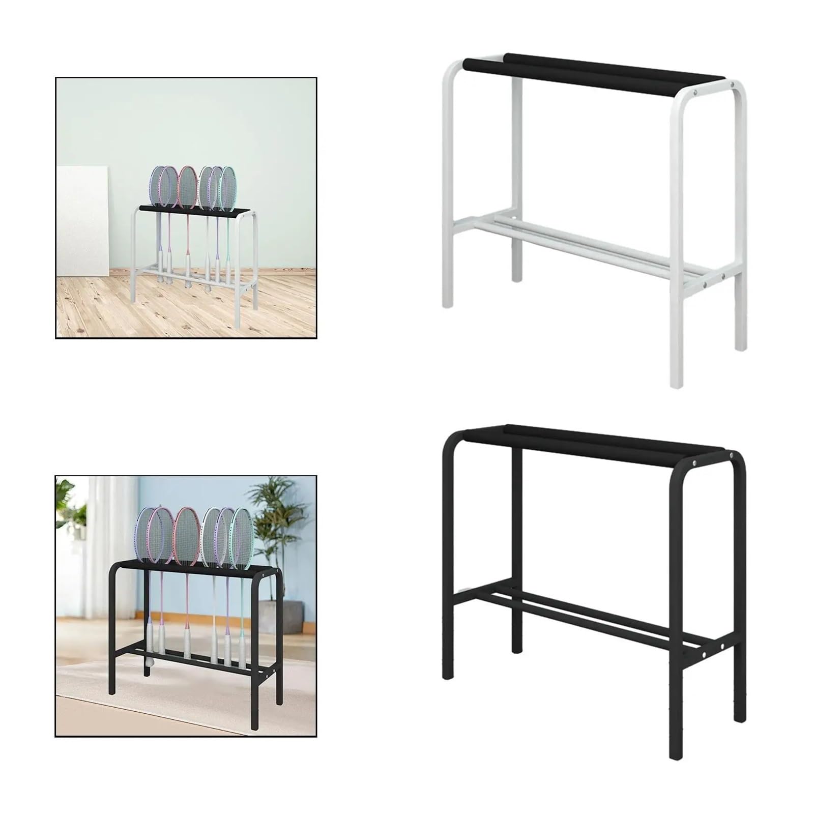 Supporto for Racchette da Badminton, espositore Stabile e Multiuso for Racchette da Tennis, Supporto for Racchette da Tennis in Piedi per Racchette da Tennis, Racchette da Tennis da Ta