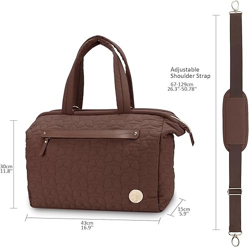 Miniatura 5 de Bolsa de pañales con cambio de estación de cambio Bolsa de bebé multifunción con correa de hombro ajustable