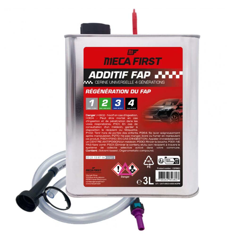 Cérine universelle additif fap avec kit de remplissage 3L MECA FIRST