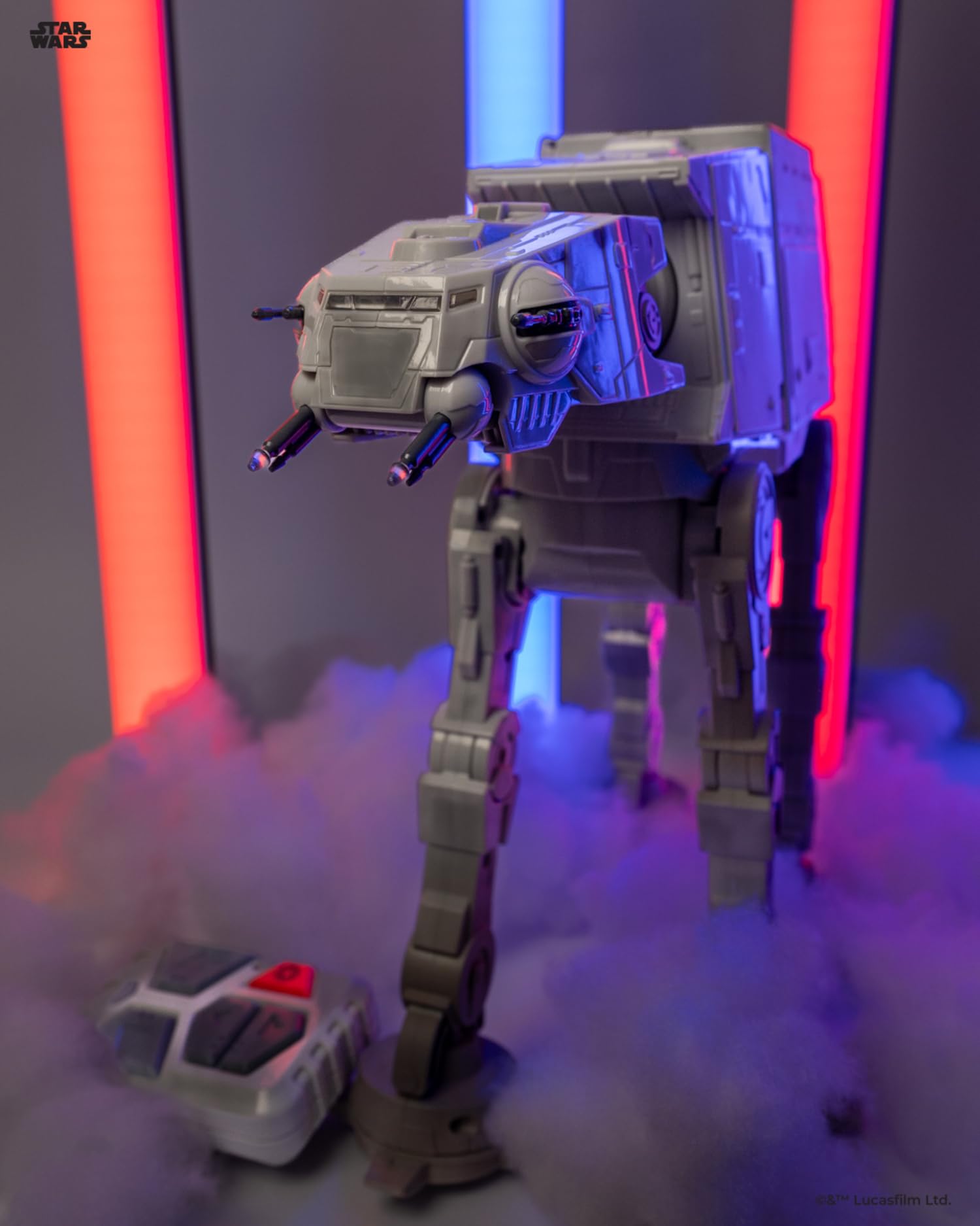 Jada Star Wars AT-AT Walker Teledirigido 33 cm, Robot Imperial con Luz y Sonido, Movimiento Realista, Cabeza Móvil, Juguete +6 Años (9336944314R00)