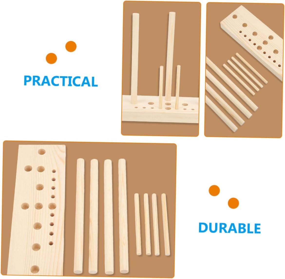 Tofficu Bow Making Tool Wooden Ribbon Wreath Maker for DIY Crafts Includes Board and Sticks for Unique Party Decorations and Gift Wrapping
