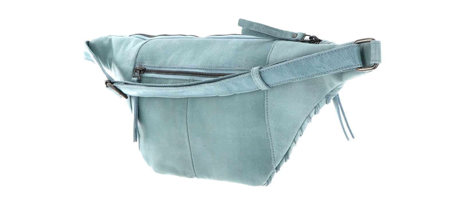 FREDsBRUDER Leder Gürteltasche Umhängetasche Riffel Hoza Beltbag Sky Blue hellblau