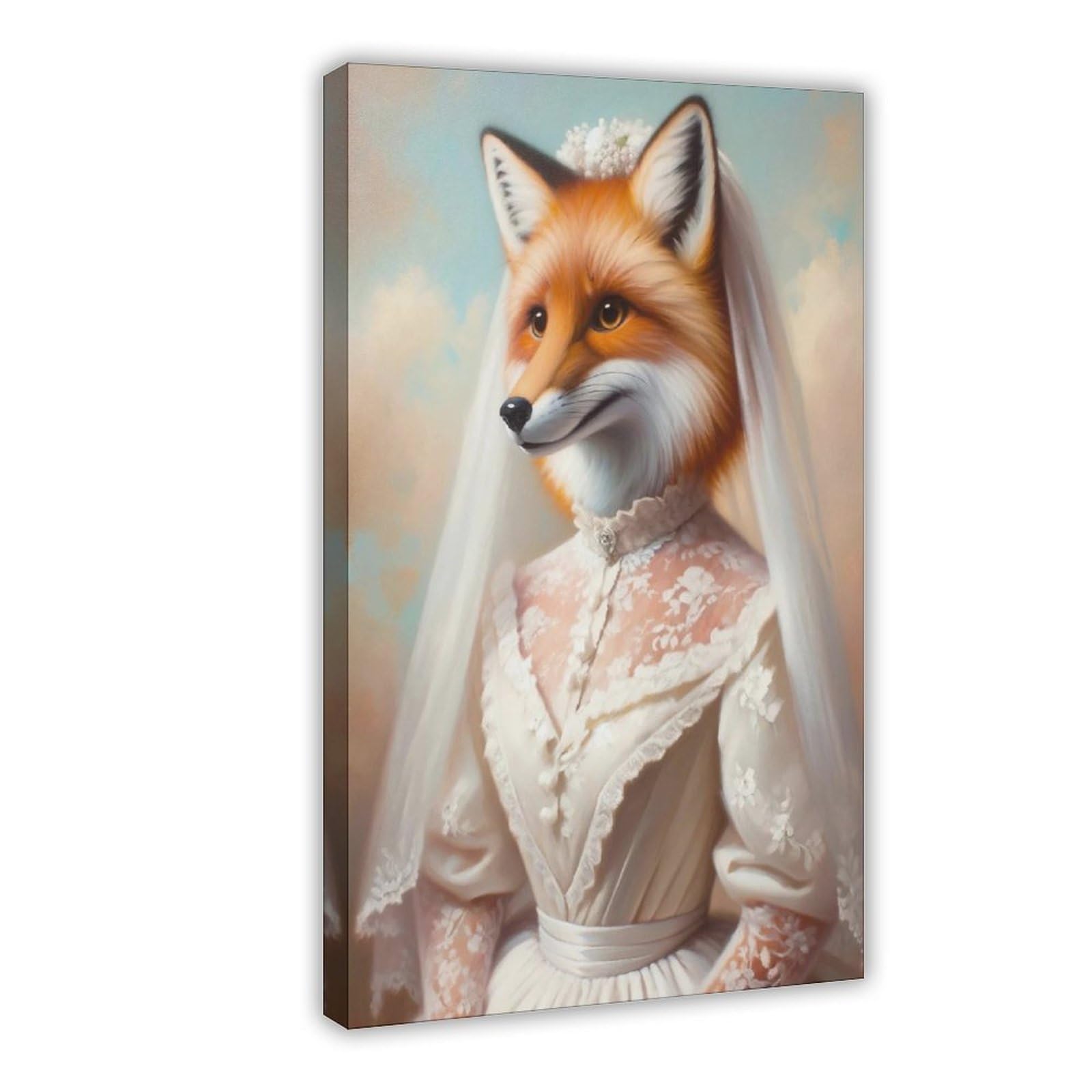 Impression sur toile renard abstrait, décoration murale haut de gamme pour chambre - 8