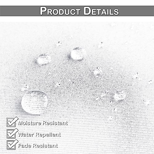 Rideau extérieur imperméable isolant thermique coupe-vent tonnelle blanche - 5