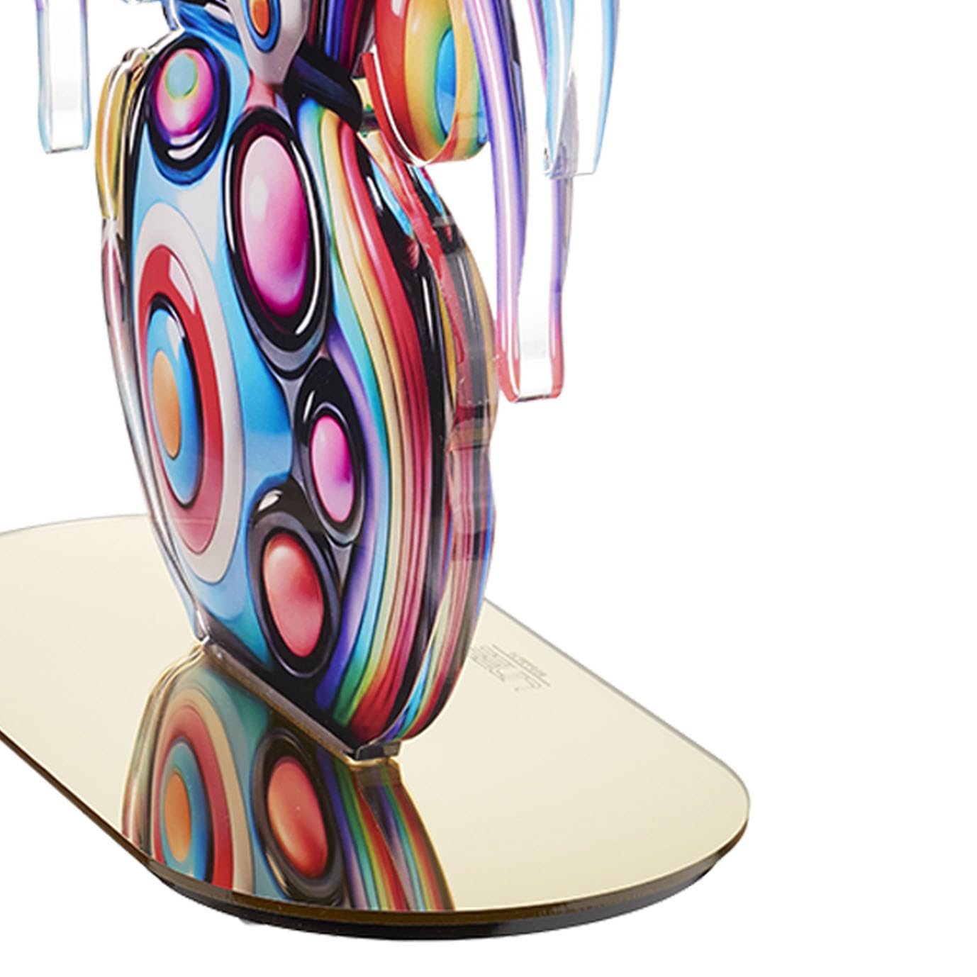 LINEE Recanati - LOLLY POP Scultura Soprammobile Centrotavola Decorativo a Forma di Vaso in PMMA – Oggetto d’Arredo Pop Floreale per Casa e Ufficio – 36×13×42 cm circa – Made in Italy(DUE)