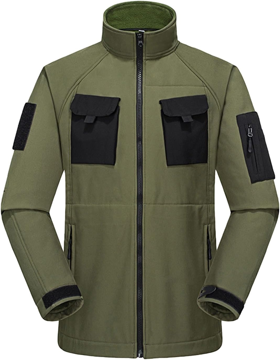 Mens Full Zipper Tactical Coats Winter Color Blocking Windbreak Cardigan Windproof Jacket Big And Tall Jackets