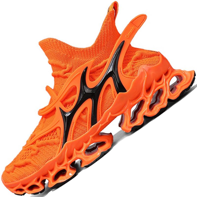 Image of Men's Sneakers for Men Shoes Blade Tennis Mens Trail Running Athletic Fashion Shoe Man Black White Brown Blue Orange Size Basketball Runner