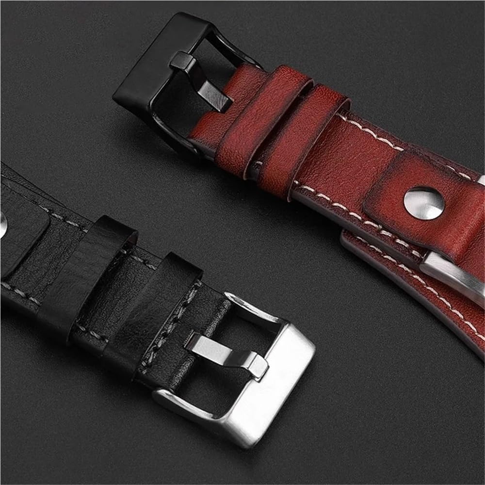 Cowhide Strap Fit For Fossil JR1157 Watchband 24mm Men Watch Strap Leather Bracelet Retro Style Black Brown
