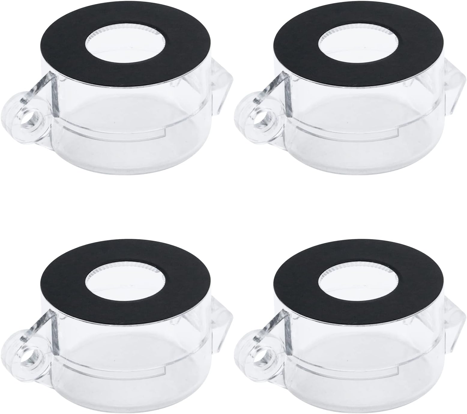 Antrader 4-Pack Protective Cover Round Push Button Switch Protector Clear for 22mm Diameter Push Button Switch