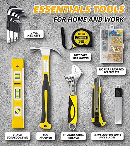 DOWELL 229PCS Tool Sets for Men, Household Hand Tool Kit, Home Repairing Tool Set for Maintenance with 14-Inch Storage Bag - Thumbnail 4