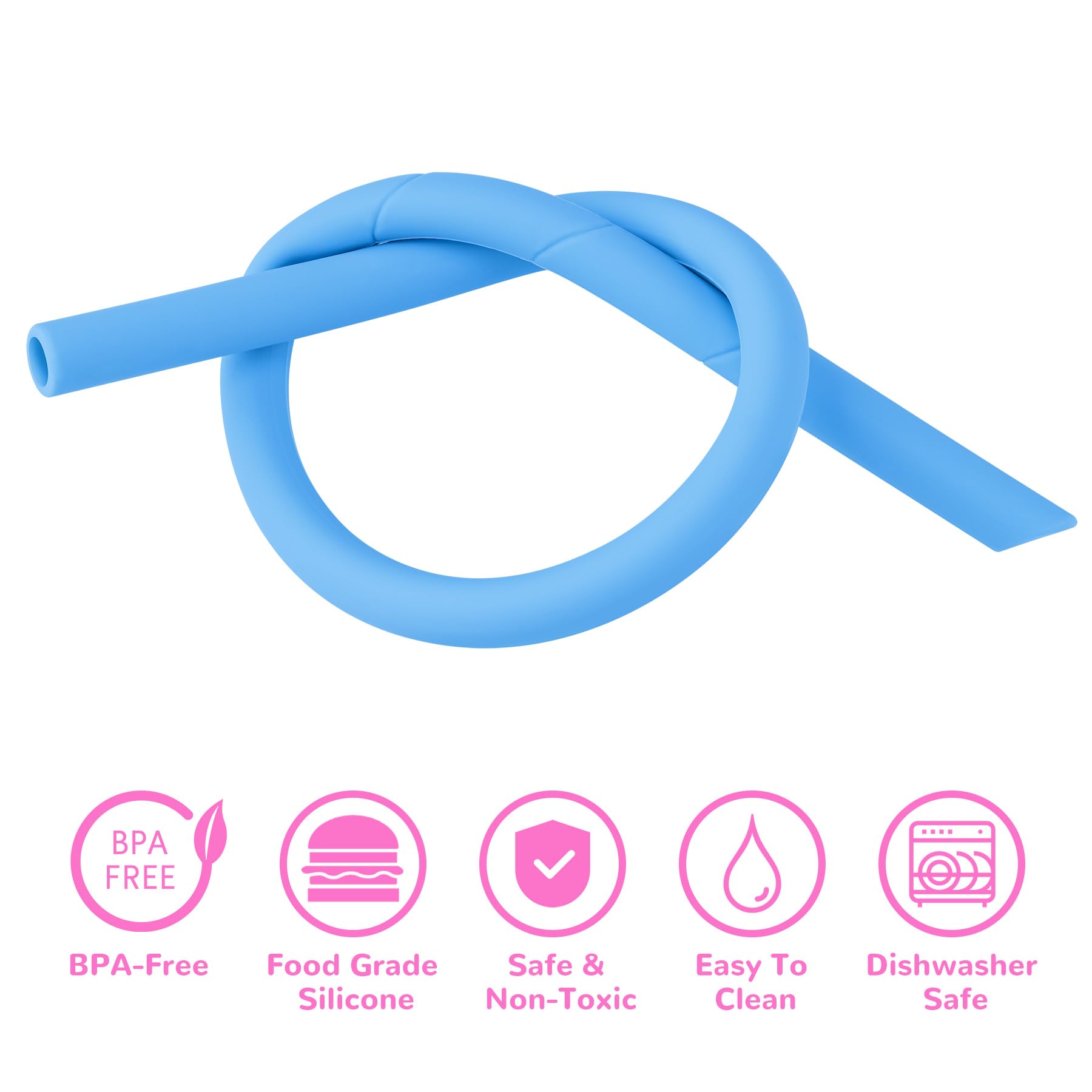 NiHome Cannucce in silicone da 35,6 cm, confezione da 14 per