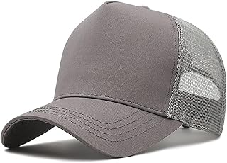 XXL 62-65cm Trucker Mesh Hat 5-Panel Baseball Cap Plain Oversize Hat Big Head