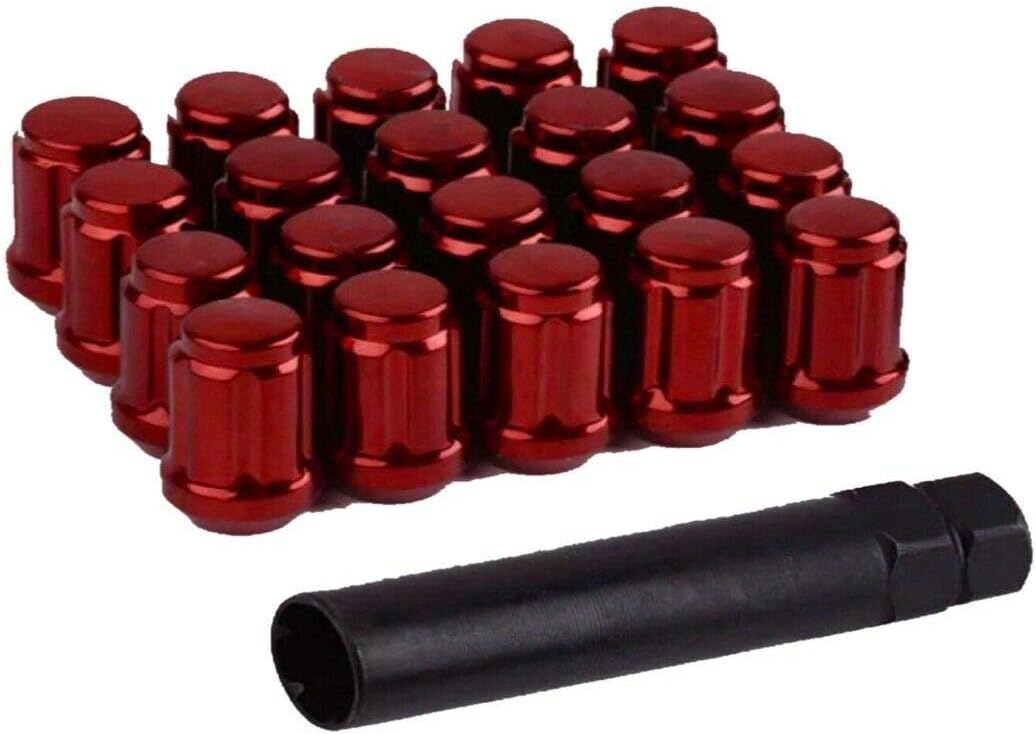 Red Locking Lug Nuts 12x1.5 With Key For Honda Talon & Pioneer UTV by R.A.D.