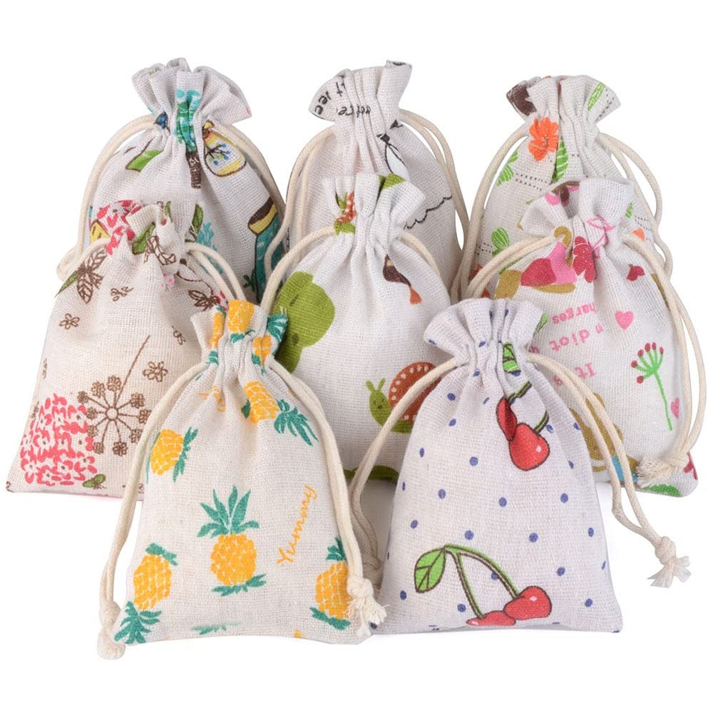 Wildflower Seeds Bee Balls Seed Bombs in Natural Cotton Sacks Handmade with Clay & Seeds to Save The Bees #savethebees Different Variety (Cherry)